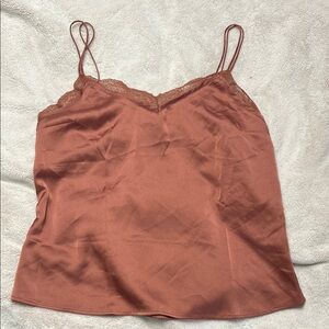 Abercrombie silk top- Rust